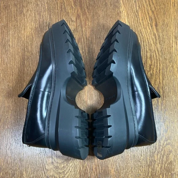 New Michael Kors Shiloh Chunky Black Leather Loafers Women’s Various Sizes - Picture 8 of 9